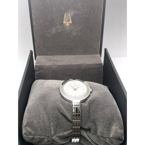 Bulova Women\'s Watch 96P214 Quartz Diamond Silver Dial Bangle Steel 30mm main image 13